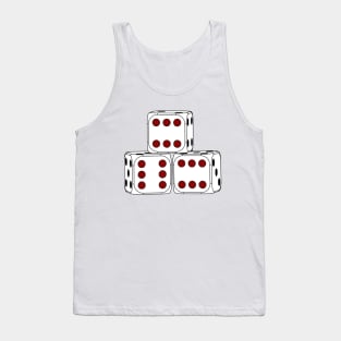 Red Dice 666 Board Game Tabletop Gambling Tank Top